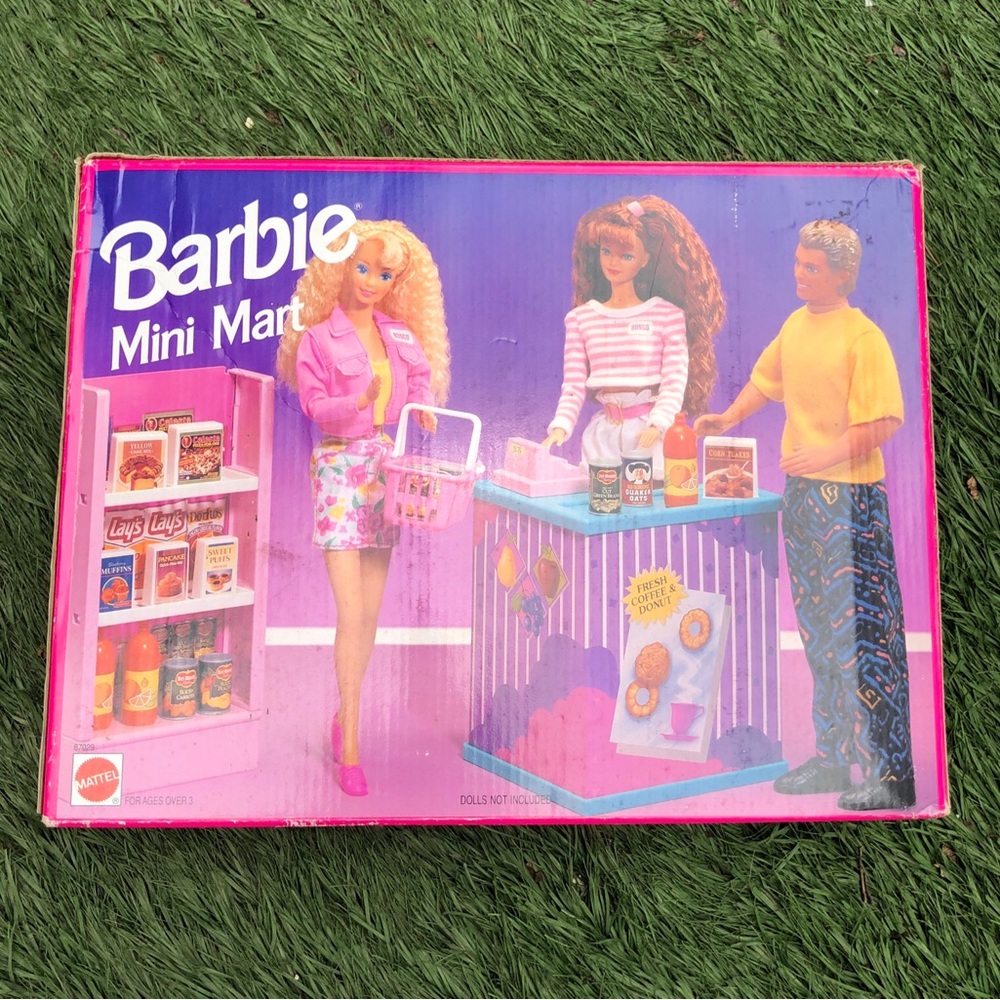 Vintage 1993 Barbie MINI MART • Grocery Store• NEW SEALED • Cashier Doritos Shop